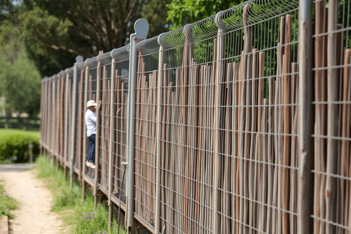 Old fence and gate ready for removal